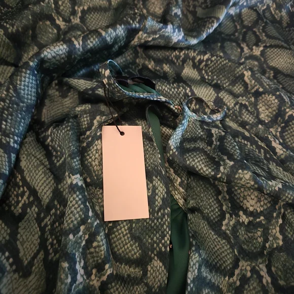 Sugarlips Teal Snake Print Jumpsuit NWT‎ - Picture 4 of 6